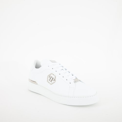 Чоловічі кросівки PHILIPP PLEIN Leather Lo-Top Sneaker Hexagon BIANCO