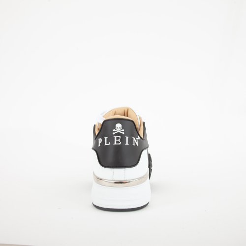 Мужские кроссовки PHILIPP PLEIN LO-TOP SNEAKERS PHANTOM KICK$ LEATHER HEXAGON BIANCO