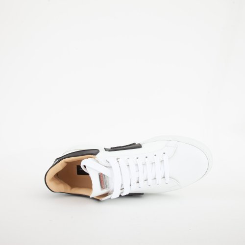 Мужские кроссовки PHILIPP PLEIN LO-TOP SNEAKERS PHANTOM KICK$ LEATHER HEXAGON BIANCO