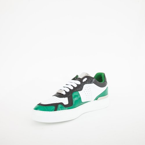 Мужские кроссовки PHILIPP PLEIN LO-TOP SNEAKERS SILVER $URFER COCCO PRINT VERDE