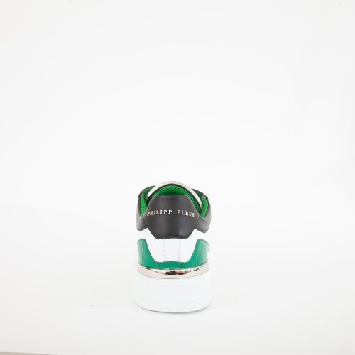 Мужские кроссовки PHILIPP PLEIN LO-TOP SNEAKERS SILVER $URFER COCCO PRINT VERDE