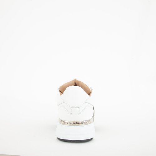 Мужские кроссовки PHILIPP PLEIN LO-TOP SNEAKERS PHANTOM KICK$ LEATHER Platinum HEXAGON BIANCO