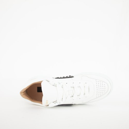 Мужские кроссовки PHILIPP PLEIN LO-TOP SNEAKERS PHANTOM KICK$ LEATHER Platinum HEXAGON BIANCO