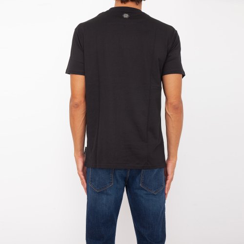 Мужская футболка PHILIPP PLEIN T-shirt Round Neck SS Stones NERO