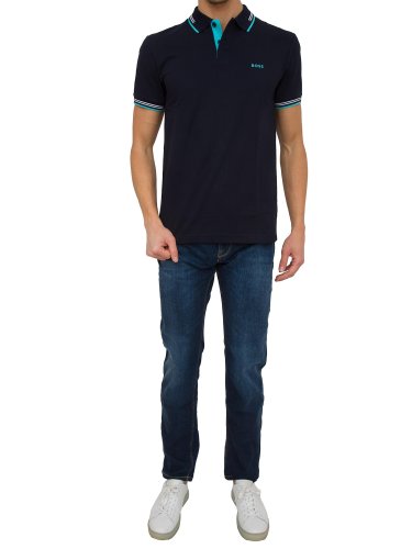 Мужское поло BOSS Jersey BLU