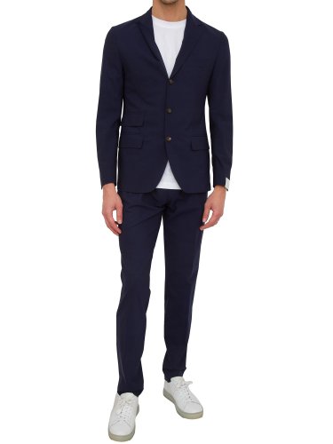 Мужской классический костюм ELEVENTY SINGLE BREASTED SUIT PENCES PANTS BLU