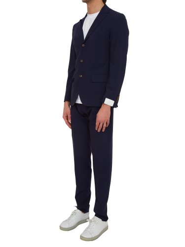 Мужской классический костюм ELEVENTY SINGLE BREASTED SUIT PENCES PANTS BLU