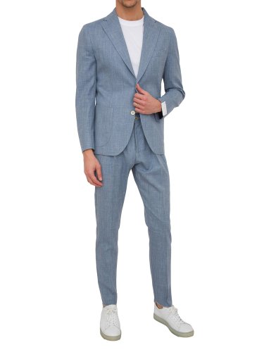 Чоловічий класичний костюм ELEVENTY  SOFT SUIT PANT JOGGER BLU DENIM