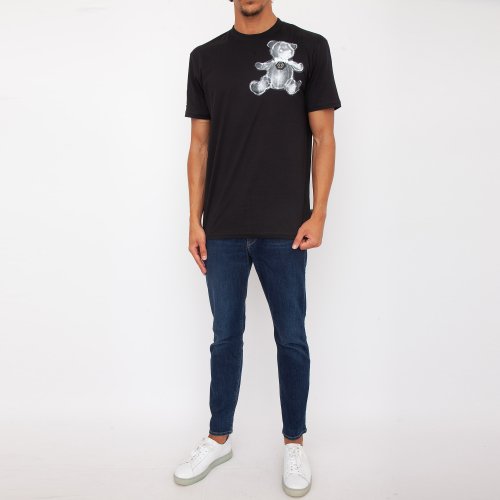 Чоловіча футболка PHILIPP PLEIN T-shirt Round Neck SS Teddy Bear NERO