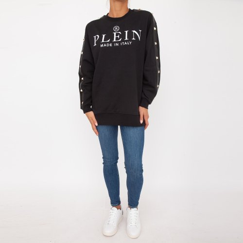 Женская толстовка PHILIPP PLEIN Sweatshirt LS Studs NERO