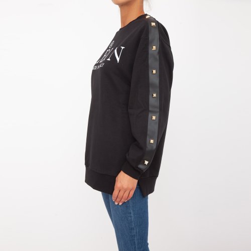 Женская толстовка PHILIPP PLEIN Sweatshirt LS Studs NERO