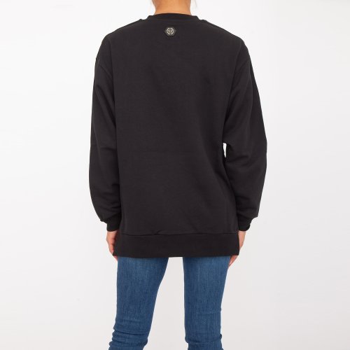 Женская толстовка PHILIPP PLEIN Sweatshirt LS Studs NERO