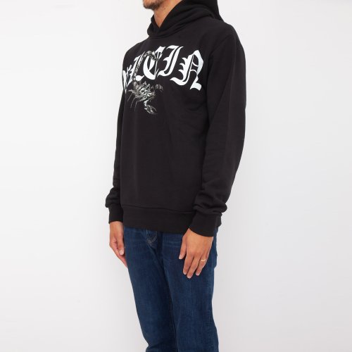 Чоловіча толстовка PHILIPP PLEIN Hoodie sweatshirt Scorpion NERO