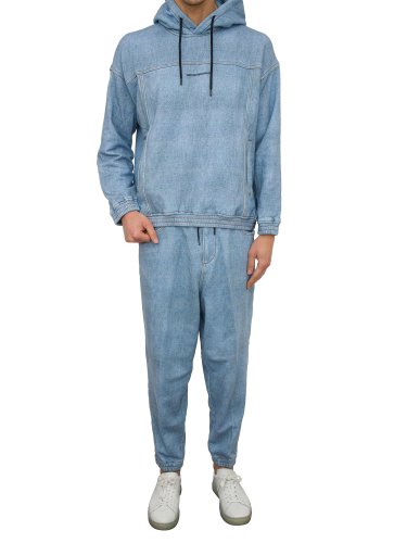 Мужская толстовка EMPORIO ARMANI SWEATSHIRT BLU DENIM