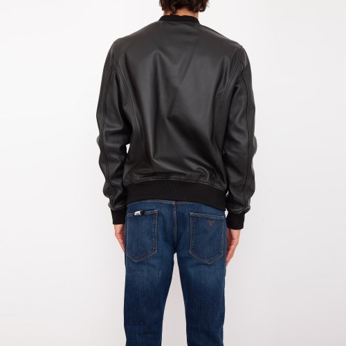Чоловіча куртка PHILIPP PLEIN Leather Bomber Billy Jacket NERO