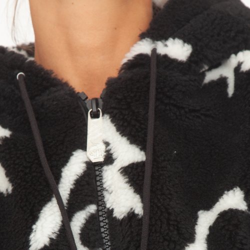 Жіноча куртка PHILIPP PLEIN Eco fur Bomber Monogram NERO