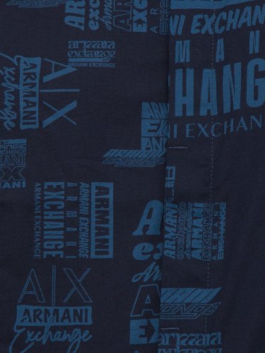 Чоловіча сорочка з довгим рукавом ARMANI EXCHANGE CAMICIA BLU