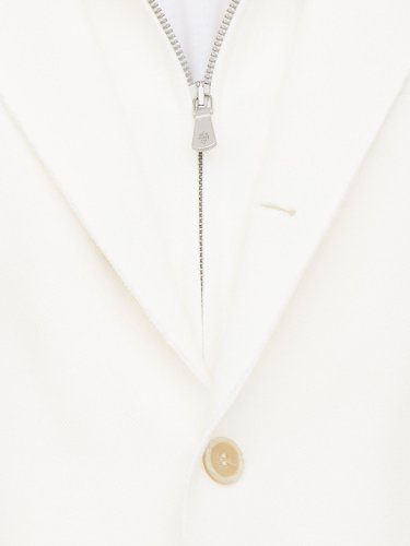 Мужской пиджак ELEVENTY SINGLE-BREASTED JACKET WITH BIB BIANCO