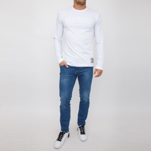 Чоловічий светр BIKKEMBERGS MAGLIETTA BIANCO