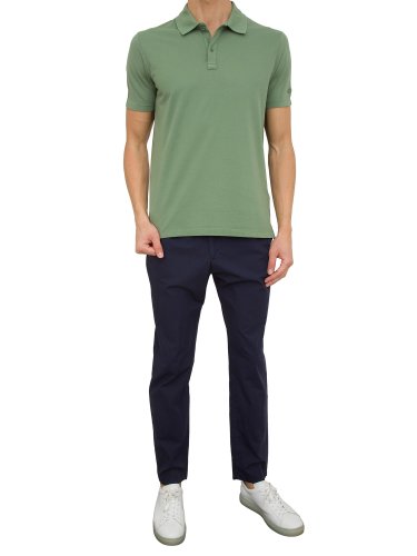 Мужское поло PAUL&SHARK POLO IN COTONE VERDE