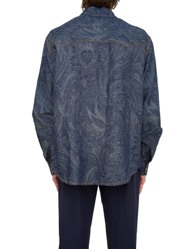 Чоловіча сорочка з довгим рукавом ETRO DENIM OVERSHIRT BLU DENIM