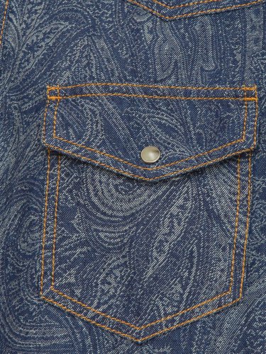 Чоловіча сорочка з довгим рукавом ETRO DENIM OVERSHIRT BLU DENIM