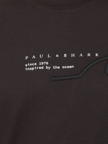 Чоловіча футболка PAUL&SHARK T-SHIRT IN COTONE NERO