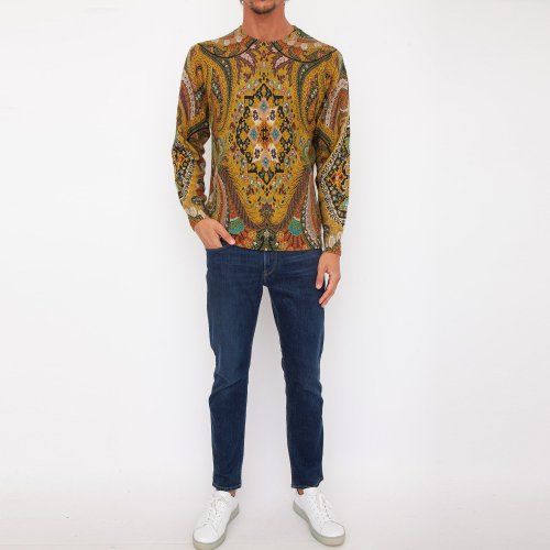 Чоловічий светр ETRO C-NECK STAMPA - MAGLIA VERDE