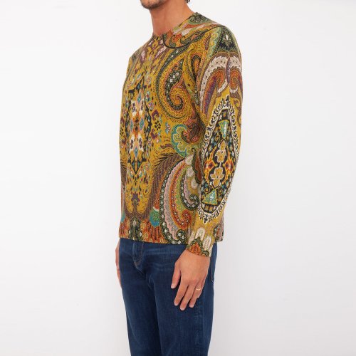 Чоловічий светр ETRO C-NECK STAMPA - MAGLIA VERDE