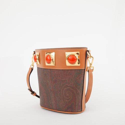 Жіноча сумка з ручками ETRO SECCHIELLO PAISLEY WITH STUDS 16X19X9 DA FARE