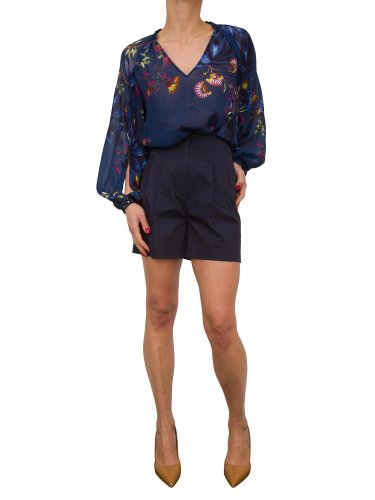Женские шорты NENETTE BERMUDA C/PIEGHE  TESSUTO RASATELLO COTONE BLU