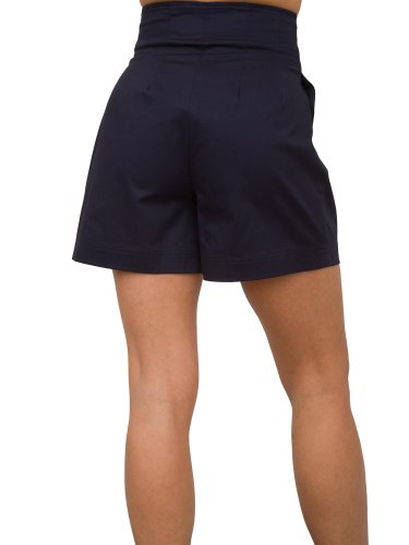 Женские шорты NENETTE BERMUDA C/PIEGHE  TESSUTO RASATELLO COTONE BLU