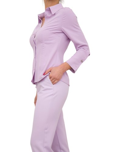 Женская рубашка с длинным рукавом NENETTE CAMICIA MANICA LUNGA  FLUIDO POLY UNITO LILLA
