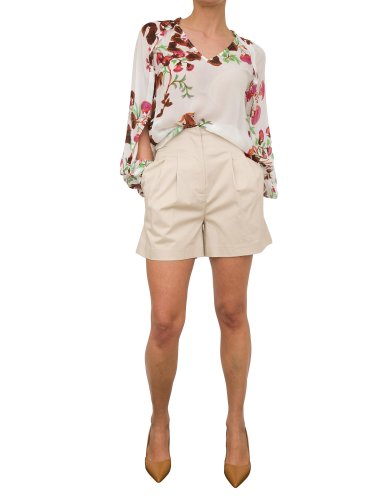 Жіноча блузка NENETTE BLUSA MANICA LUNGA GGT VISCOSA STAMPA BOTANICA AVORIO