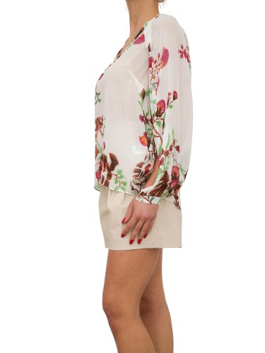 Жіноча блузка NENETTE BLUSA MANICA LUNGA GGT VISCOSA STAMPA BOTANICA AVORIO