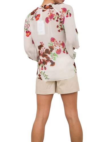 Жіноча блузка NENETTE BLUSA MANICA LUNGA GGT VISCOSA STAMPA BOTANICA AVORIO