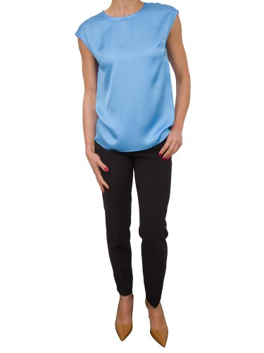Женская блузка NENETTE BLUSA M/C RASO VISCOSA SILK TOUCH AZZURRO