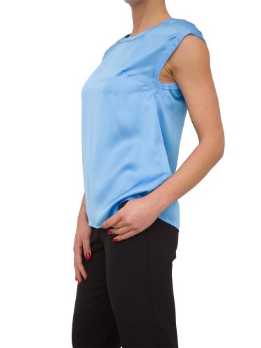 Женская блузка NENETTE BLUSA M/C RASO VISCOSA SILK TOUCH AZZURRO