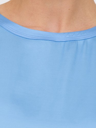 Женская блузка NENETTE BLUSA M/C RASO VISCOSA SILK TOUCH AZZURRO