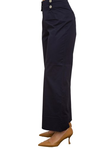 Жіночі повсякденні штани NENETTE PANTALONE GAMBA LARGA TESSUTO RASATELLO COTONE BLU