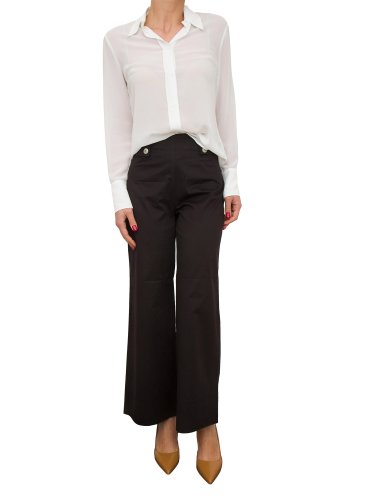 Жіночі повсякденні штани NENETTE PANTALONE GAMBA LARGA TESSUTO RASATELLO COTONE NERO