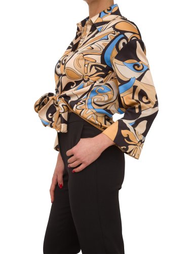 Женская рубашка с длинным рукавом NENETTE CAMICIA OVER TESSUTO TWILL POLY STAMPA FOULARD FANTASIA