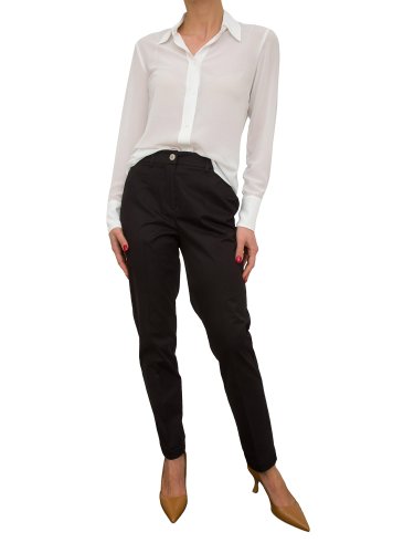 Жіночі повсякденні штани NENETTE PANTALONE NEW-YORK TESSUTO RASATELLO COTONE NERO