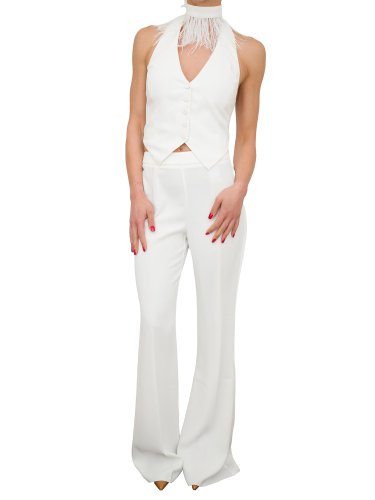 Жіночі повсякденні штани NENETTE PANTALONE ZAMPA CADY POLY ENVER SATIN BIANCO