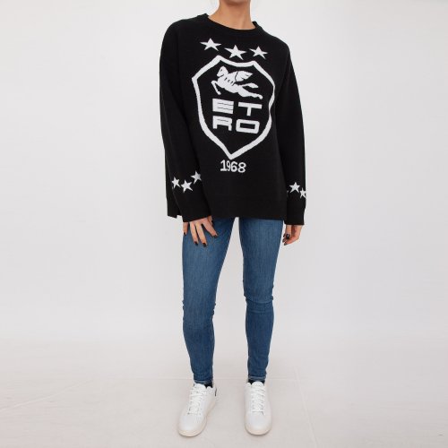 Жіночий светр ETRO MAGLIA GIROCOLLO OVER SKYLARK NERO