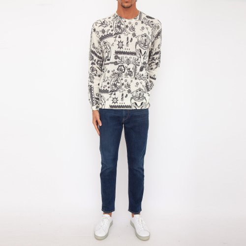 Мужской свитер ETRO C-NECK STAMPA - MAGLIA BIANCO