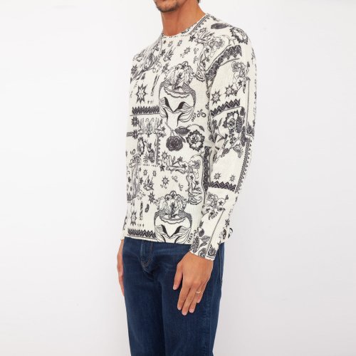 Мужской свитер ETRO C-NECK STAMPA - MAGLIA BIANCO