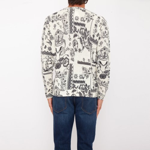 Мужской свитер ETRO C-NECK STAMPA - MAGLIA BIANCO