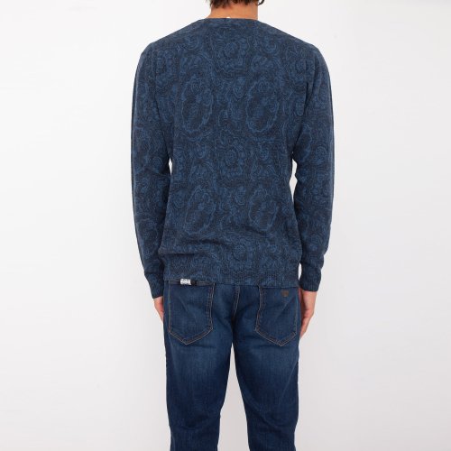Мужской свитер ETRO C-NECK STAMPA - MAGLIA BLU