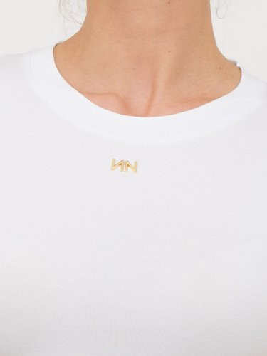 Женская футболка NENETTE T-SHIRT MANICA CORTA GIROCOLLO PORTALOGO CARRY OVER BIANCO